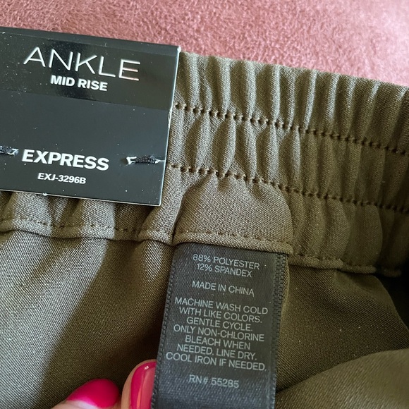 Express Pant Modern Utility Pull-on Kahaki Green - Picture 6 of 7